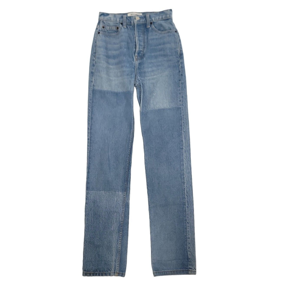 Reformation Jeans Cynthia High Rise Long Straight Leg Jeans Niagara Size 23